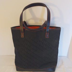 Victoria's Secret Signature Black Logo Jacquard Tote